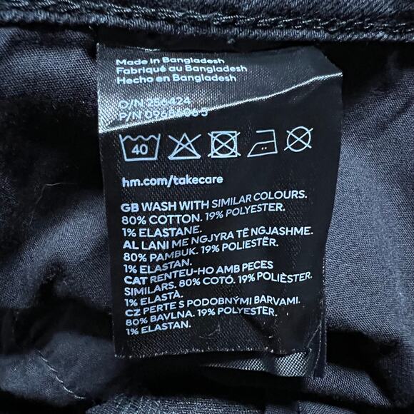 H&M High Waist Stretch Denim Shorts Size 18 NEW Casual Summer Festival Neutral - Picture 6 of 9